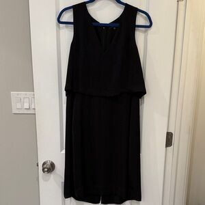 Madewell Black Layered Midi Dress